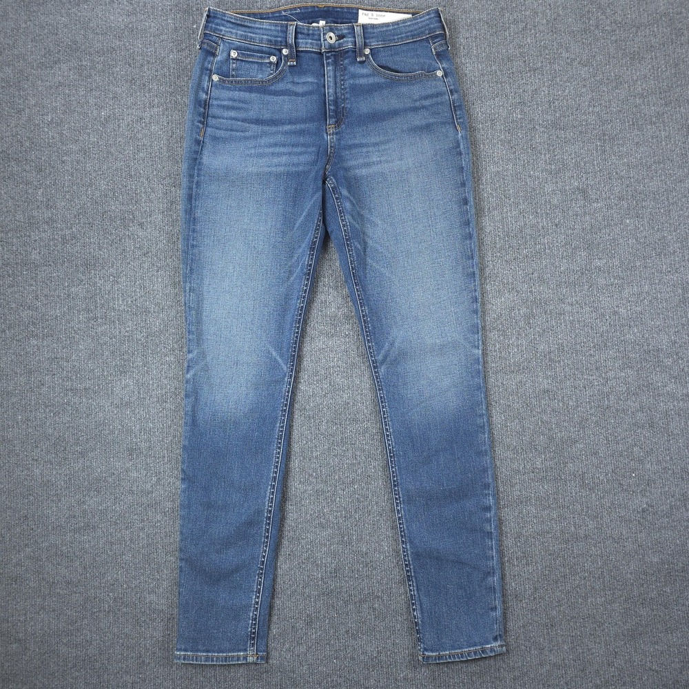 Rag & Bone Cate Mid-Rise Skinny Jeans Size 29 Blue Denim Casual Everyday Classic